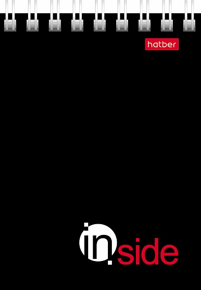 Блокнот А7 40л клетка спираль  ХАТБЕР INSIDE, арт. 40Б7B1гр_01622 