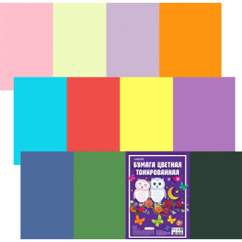 Бумага цветная тонированная двусторонняя А4 12цв 12л deVENTE, арт. 8114900