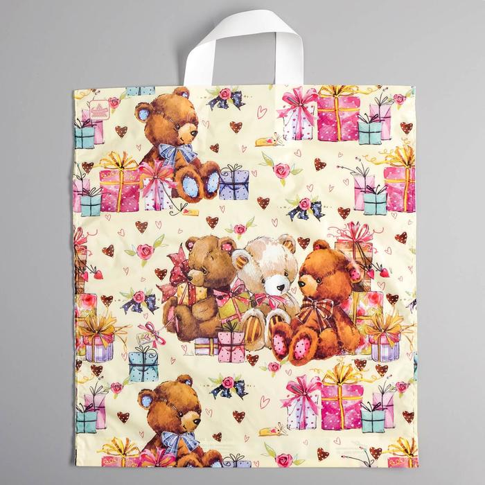 Пакет полиэтиленовый 38*42 ТИКОПЛАСТИК Мишки с подарками , арт. 2143683
