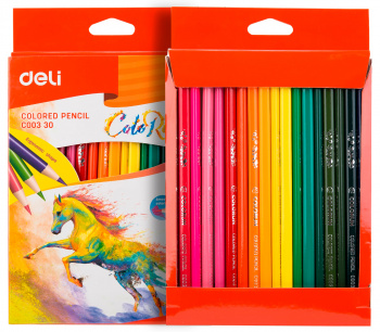 Карандаши цветные 36цветов DELI ColorRun трехгранные, арт. EC00330