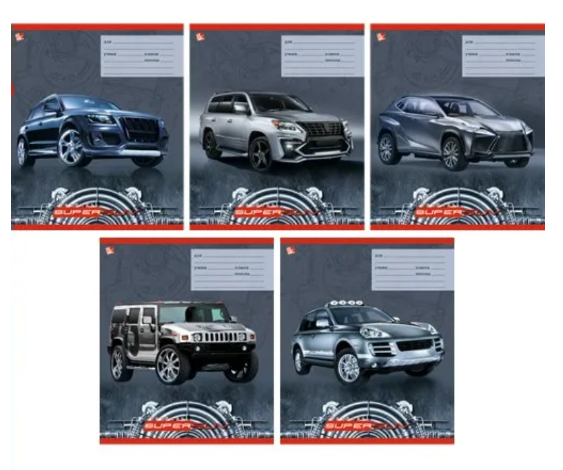 Тетрадь А5 18листов линия UNNIKA Крутые автомобили, арт. ТЛ185099