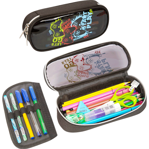 Пенал 1 отделение deVENTE Game с органайзером-створкой, арт. 7023208