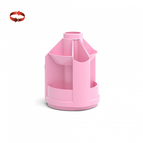 Подставка для письменных принадлежностей ERICH KRAUSE Mini Desk Pastel розовая, арт. 51470