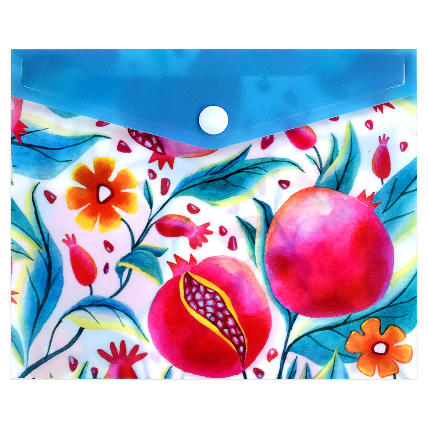 Папка конверт на кнопке А6 180мкр ФЕНИКС Гранаты, арт. 58825