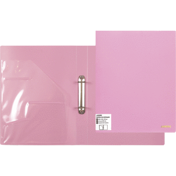 Папка на 2-х кольцах А4 25мм deVENTE Pastel +карман розовая, арт. 3081802