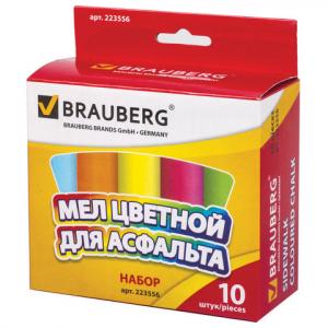 Мел цветной 10шт средней твердости BRAUBERG , арт. 223556