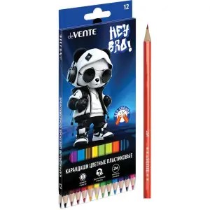 Карандаши цветные 12цветов deVENTE Hey Bro пластиковые, арт. 5022638
