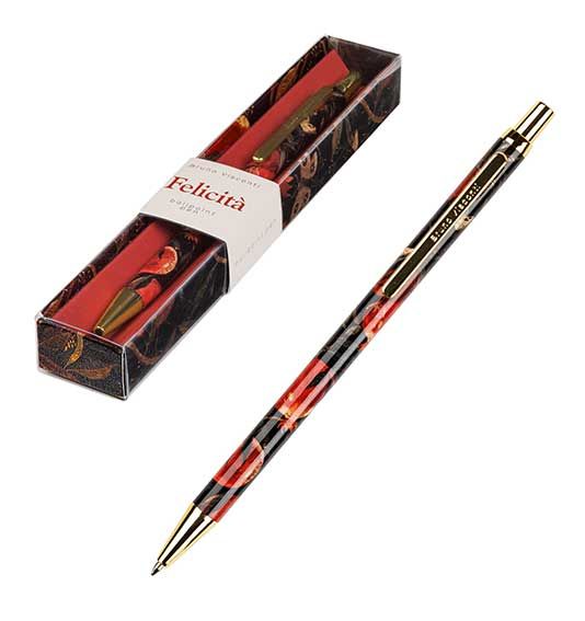 Ручка подарочная шариковая автоматическая синяя BRUNO VISCONTI Felicita Flora Гранат корпус с рисунком в футляре, арт. 20-0263/25