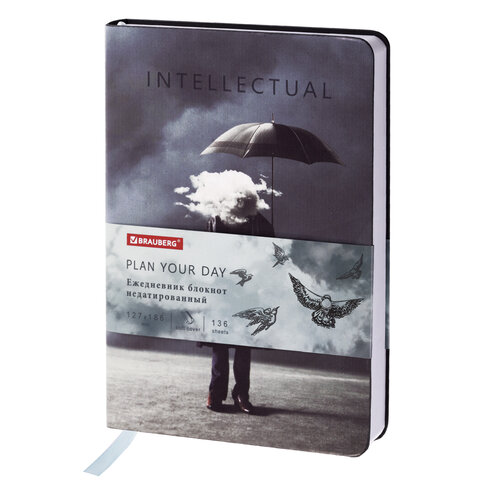 Ежедневник недатированный B6 BRAUBERG Vista Spirit интегральная обложка искусственная кожа, арт. 112117