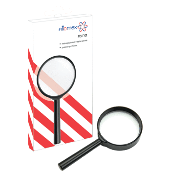 Лупа простая 5*75мм ATTOMEX с ручкой, арт. 4080701