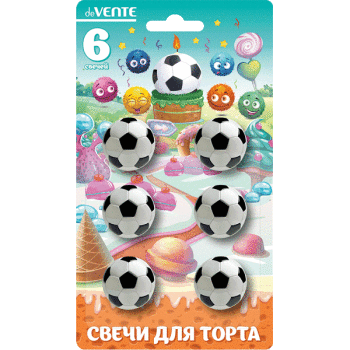 Свечи для торта 6шт deVENTE Football, арт. 9060803