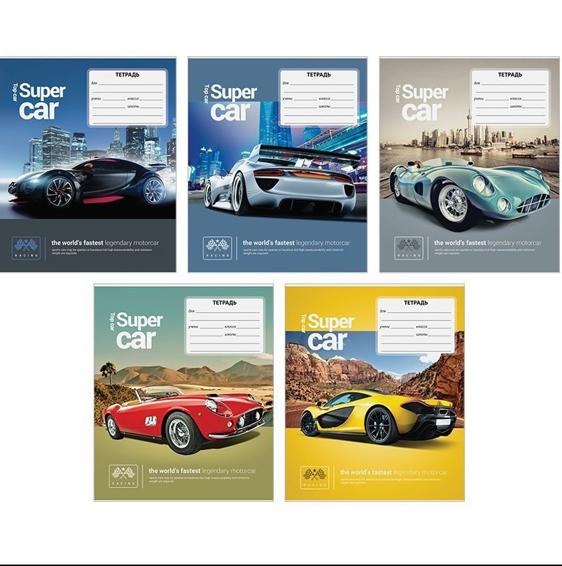 Тетрадь А5 12листов линия UNNIKA Победители гонок, арт. ТЛ125061