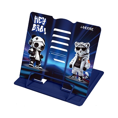 Подставка для книг с упором металлическая deVENTE Hey Bro 200*190 синяя, арт. 8063610