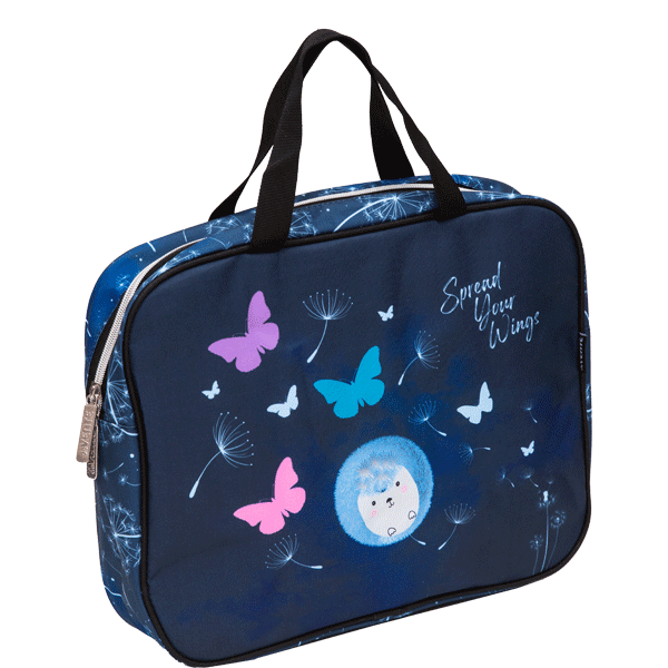 Папка для тетрадей А4 на молнии c ручками deVENTE Spread Your Wings дно с расширением до 8см, арт. 8057424