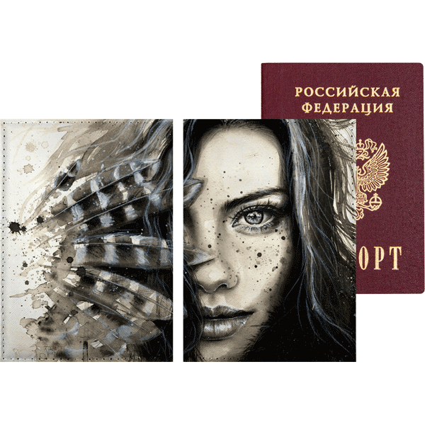 Обложка на паспорт deVENTE Lady искусственная кожа 1 отделение для визитки, арт. 1030136