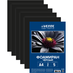 Фоамиран А4 черный 5л 2мм deVENTE Hobby Creative, арт. 8112409