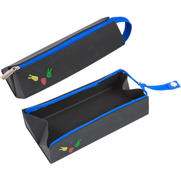 Пенал 1 отделение deVENTE Gesture раскладной силиконовый черный, арт. 7029020