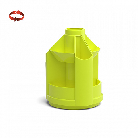 Подставка для письменных принадлежностей ERICH KRAUSE Mini Desk Neon Solid желтая, арт. 51476