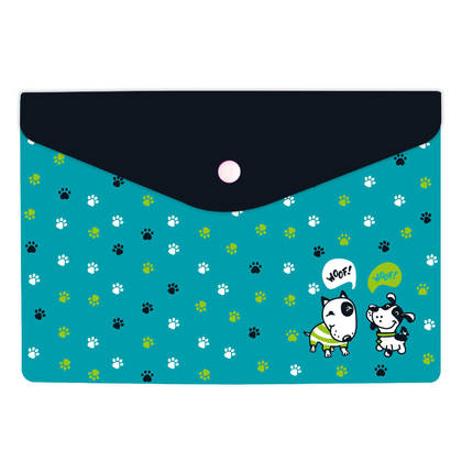 Папка конверт на кнопке А5 ФЕНИКС Забавные собаки, арт. 58811