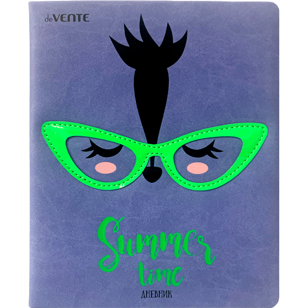 Дневник 1-11 класс твердая обложка искусственная кожа deVENTE Summer Time Raccoon, арт. 2021120