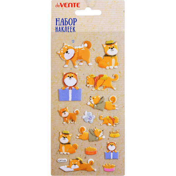 Наклейки объемные 9*17,5 deVENTE Funny dog, арт. 8002041