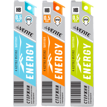 Грифель 0,5мм HB deVENTE Energy 12шт/упак, арт. 5011101
