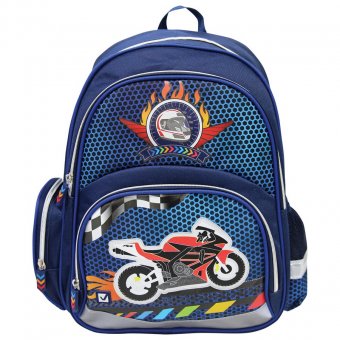 Рюкзак школьный BRAUBERG Райдер синий с EVA-спинкой, арт. 225429