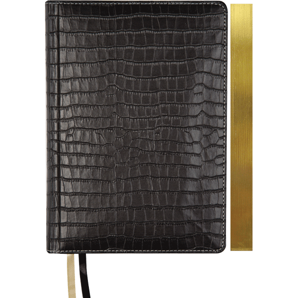 Ежедневник недатированный B6 deVENTE Wild кремовый блок искусственная кожа черный срез золотой , арт. 2035422