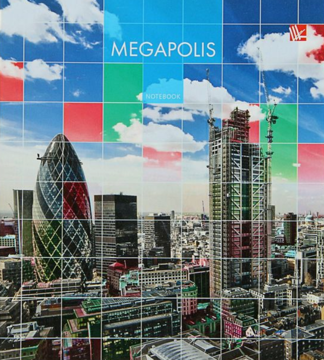 Тетрадь Бизнес А5+ 120листов клетка Городской стиль. Мегаполис LISTOFF, арт. КЗИ51201917