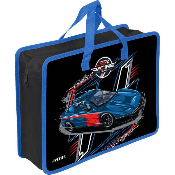 Папка для тетрадей А4 на молнии c ручками deVENTE Racing дно с расширением до 10см, арт. 8054350