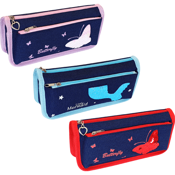 Пенал 1 отделение deVENTE Shine с карманом ассорти, арт. 7025117