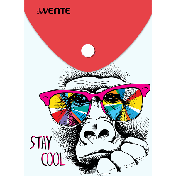 Папка конверт на кнопке А6 150мкр deVENTE Stay Cool вертикальная, арт. 3079217