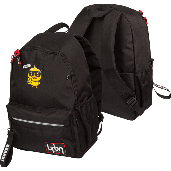 Рюкзак подростковый deVENTE Quack! черный с отделением для ноутбука мягкий уплотненная спинка, арт. 7032354