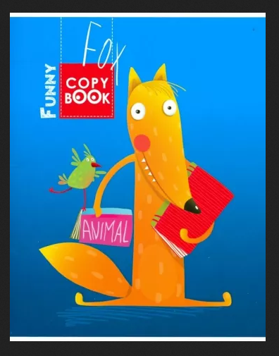 Тетрадь А5 48листов клетка АППЛИКА Ученый лис, арт. С0221-145