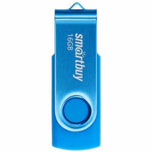 Флеш-диск 16 GB SMARTBUY Twist USB 2.0, синий, SB016GB2TWB, арт. 513906