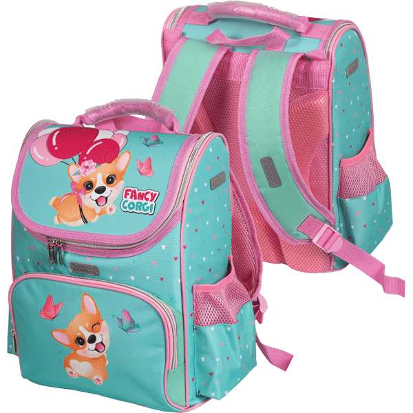 Рюкзак школьный ATTOMEX Lite Fancy Corgi каркасный ортопедическая спинка, арт. 7030200