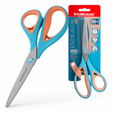 Ножницы 195мм ERICH KRAUSE Endeavor Ergo резиновые вставки, арт. 56929