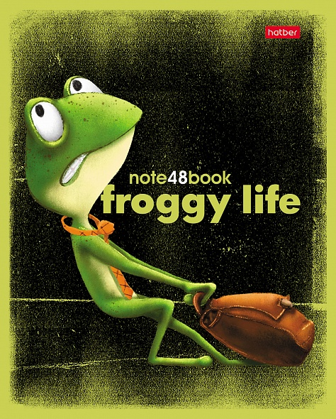Тетрадь А5 48л клетка ХАТБЕР Лягух Кир ассорти, арт. 48Т5лтВ1_29101
