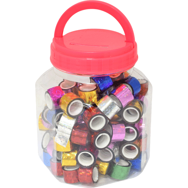 Лента декоративная с клеевой основой deVENTE 1,2см*1м голография ассорти, арт. 9040803