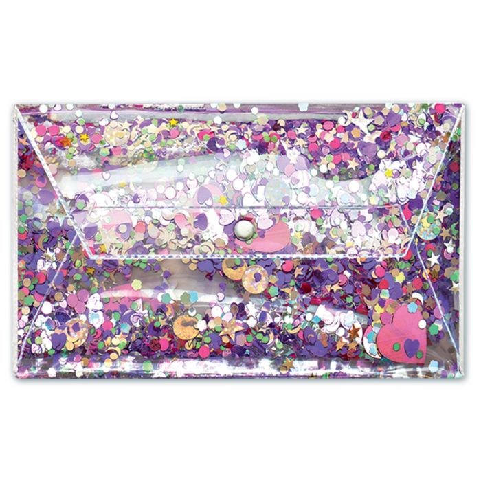 Пенал-косметичка 1 отделение ФЕНИКС Сиреневые пайетки , арт. 46417