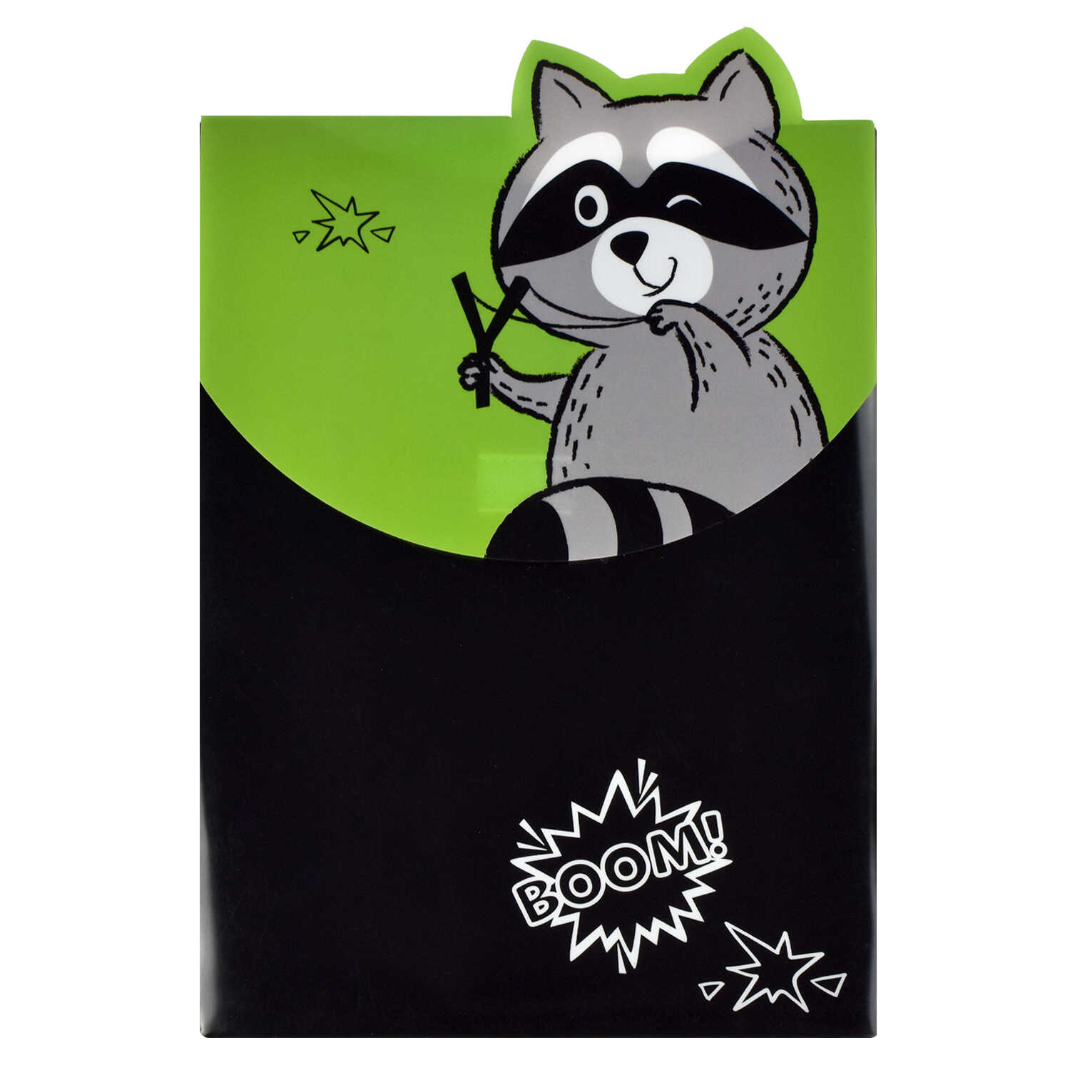 Папка конверт на липе А4 0,18мм ФЕНИКС Енот вертикальная, арт. 56317