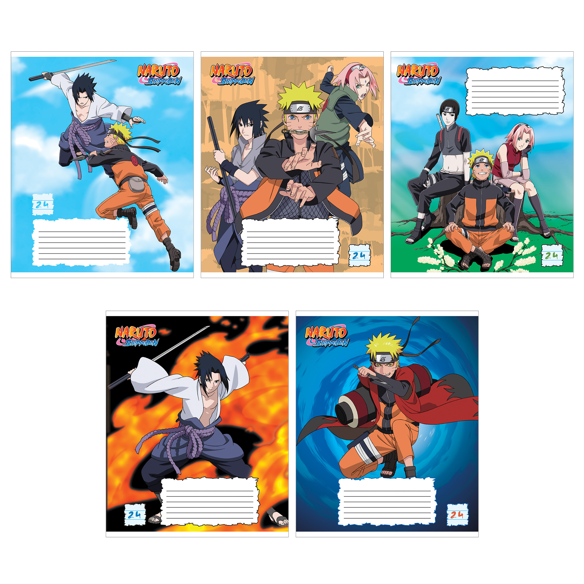 Тетрадь А5 24л линия АКАДЕМИЯ ХОЛДИНГ Naruto, арт. NT9/5