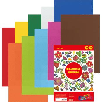Фоамиран цветной А4 10цветов 10листов 2мм deVENTE, арт. 8040777