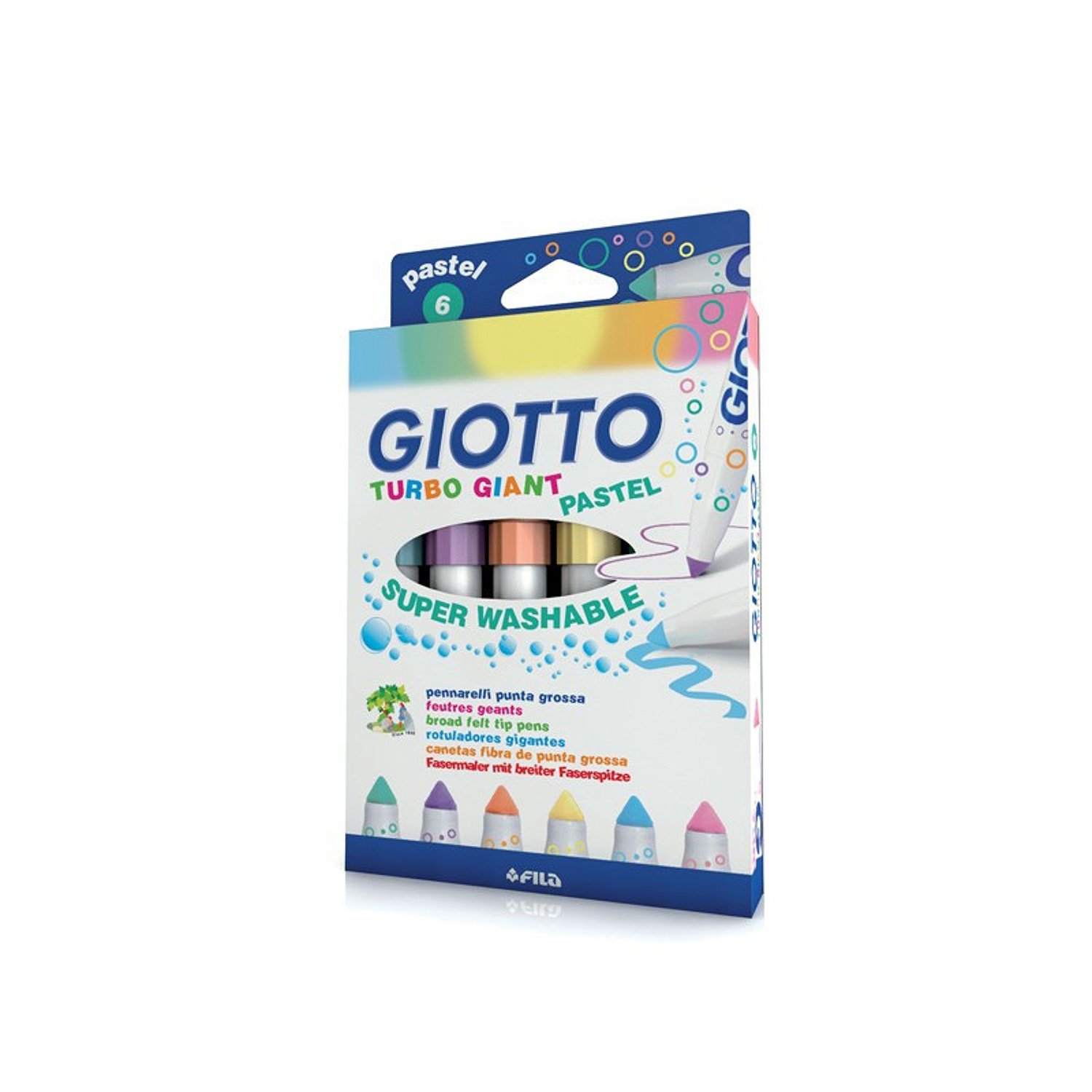 Фломастеры 6цветов GIOTTO TURBO GIANT FILA, арт. 431000