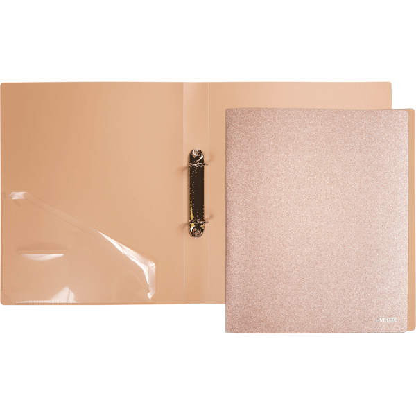 Папка на 2-х кольцах А4 25мм deVENTE Glitter Shine +карман с блестками розовая, арт. 3081903