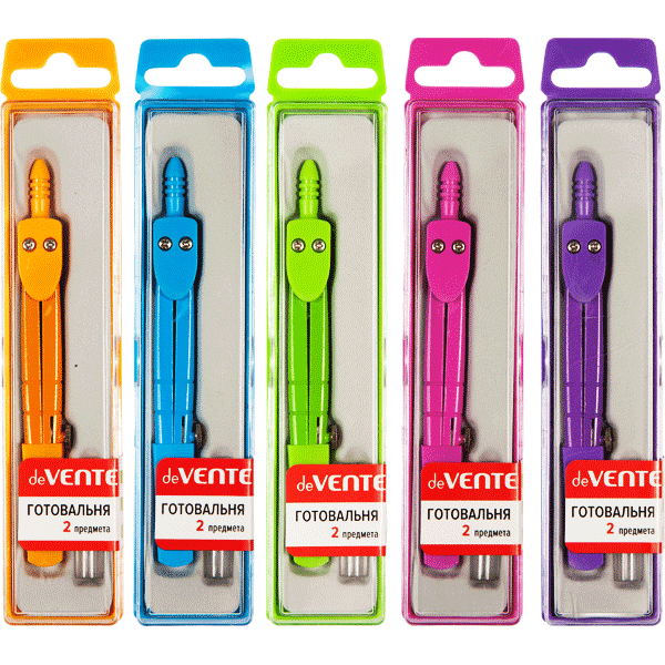 Готовальня набор 2предмета в пенале deVENTE ассорти, арт. 5093602