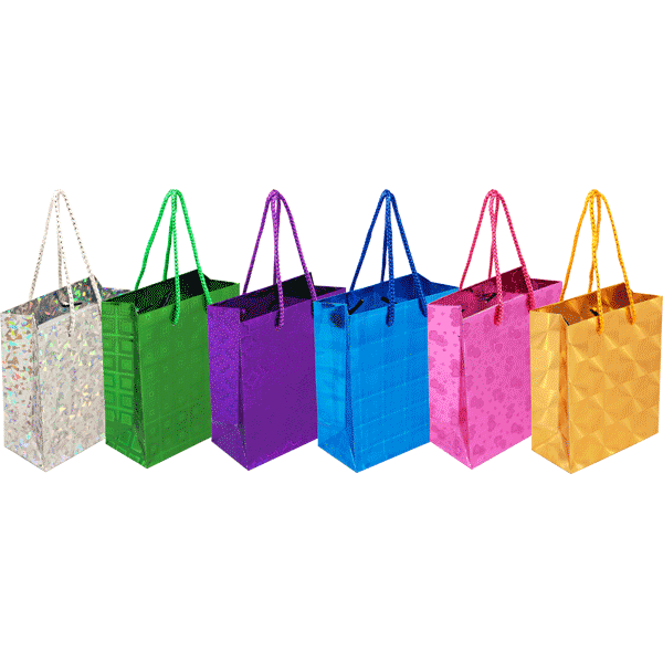 Пакет подарочный 12*15 голография deVENTE ассорти, арт. 9042002