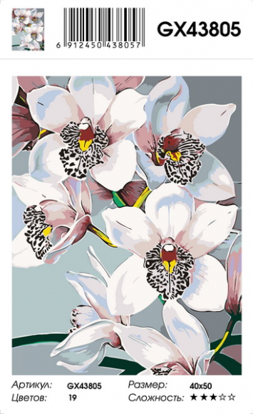 Картина по номерам с акриловыми красками 40*50 Орхидея NN, арт. GX43805