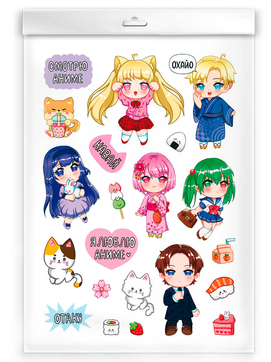Наклейки набор Аниме ФЕНИКС, арт. 65072