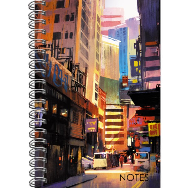 Записная книжка А5 80л клетка спираль LISTOFF Bright city, арт. КЗС5803805